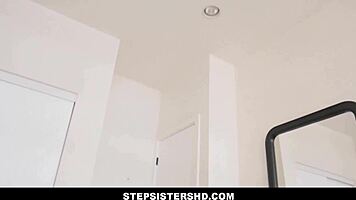 Blonde Stepsister Jade Amber Prepares Naked for Stepbrother POV