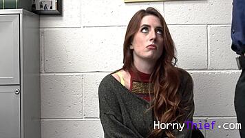 old cop punishes teen thief arya carson with rough fucking