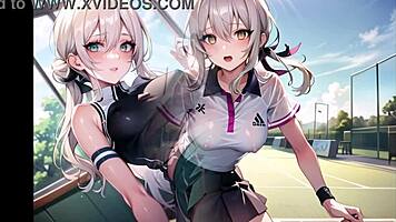 why are those young teens masturbating on the tennis court in transparent outfits?