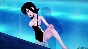 mavis from hotel transylvania gets naughty poolside in sexy crossdressing action! 🏊♀️