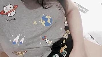 Cute Petite 18+ Girl Hana Lily Masturbates With Dildo On Video