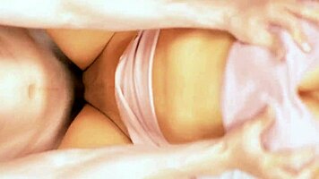 Hey, that neighbor's tight blouse highlights her curves – can't stop staring!