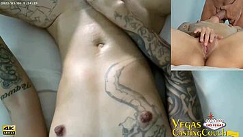 light ebony babe teases with solo bush close-up