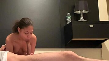 I suck a monster cock from a skinny latina teen