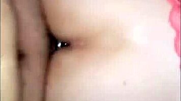 First anal experience with Latina amateur bent over, receiving deep cumshot.