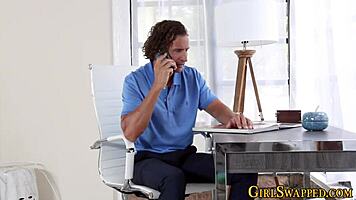 taboo teen interacts with stepdad in family setting