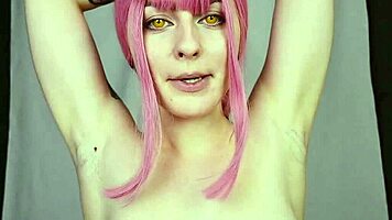 Wow! Cute Goddess Makima Teases with Sweaty Toes!