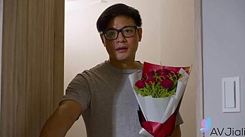 damn, stacy's big tits bounce while riding hard! taiwanese teen loves every thrust.