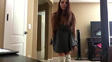 redhead with huge tits in group action