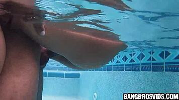 hey, check out this cute asian riding big black cock in the pool 😏💦