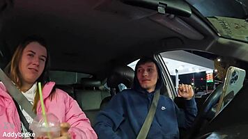 Girl Meets Stranger In Car For Conversation