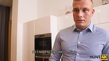 Hunt4k Hunter Rents Apartment With Intimate Deal For Blonde Wife