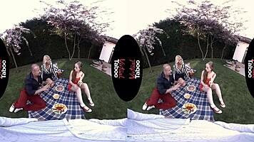 New maid performs blowjob and handjob in taboo group scene