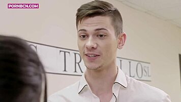 Tommy Cabrio fucks ass in office hardcore