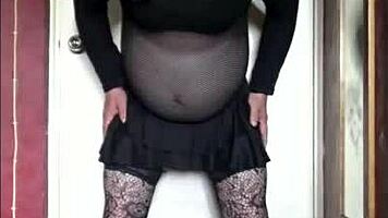 Shy crossdresser craves real cock over toys!