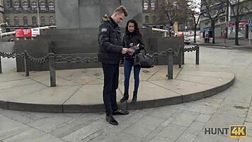 jai from hunt4k catches a victim in his sexual trap for hidden cam pickup blowjob