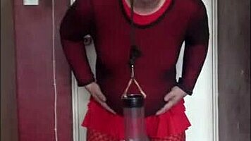 sissy crossdresser makes homemade video and doesn't care