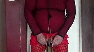 sissy crossdresser makes homemade video and doesn't care