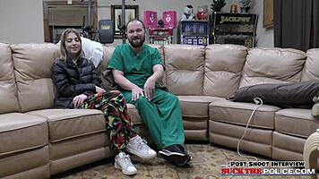 i caught daisy bean masturbating at home, then she sucked my cock in the office