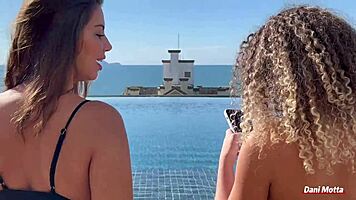 Two Brazilian Friends Start Licking Shaved Pussies Alone