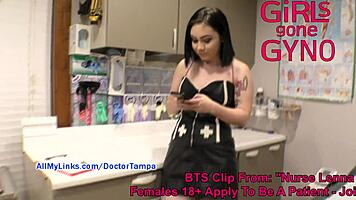 Lenna Lux Teases in Naughty Nurse and Teacher Roleplay