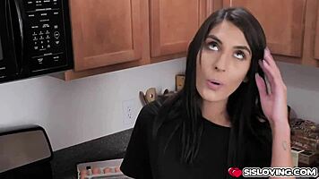 Stepbrother Deepthroats and Creams Stepsister's Perky Tits