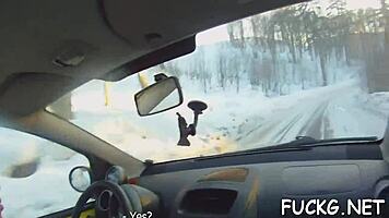 lad in spy glasses scores a rough blowjob from girl