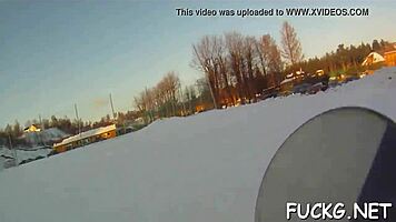 lad in spy glasses scores a rough blowjob from girl