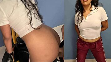 college girl bent over in office uniform