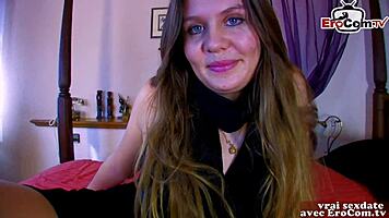 French Amateur Teen 18+ Tries Homemade Porn with Next-Door Girlfriend