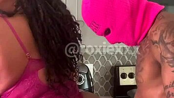 big booty tranny tsroxiexxx dominates young thug with deepthroat and doggystyle