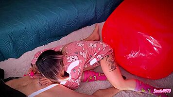 Teen Tattoo Feet Massage Leads To Cumshot