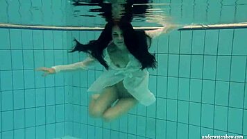 hungarian teen petra gets nude in the pool underwater 😍
