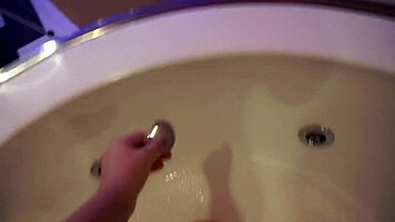 Do you want to join me in the jacuzzi with dildo