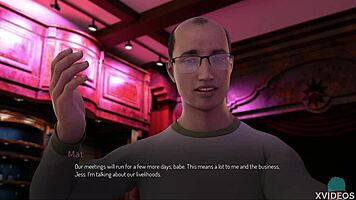 Boss wife flaunts her curvy tits for the game