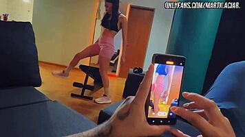 I caught her recording and fucked her hard