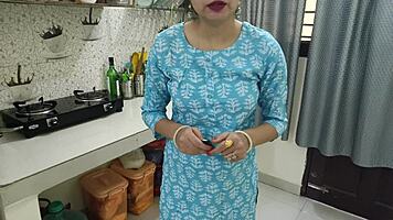 hey, how did this desi stepmom take it so hard in the kitchen?