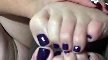 bbw marcy diamond with big ass tries first footjob on teen cock