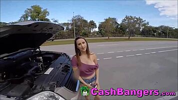 Stranded Horny Teen 18+ Trades Big Boobs for Sexual Favors