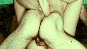 Retro Blonde Teen Amateur Blowjob and Outdoor Sex Scene