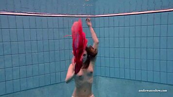duna bultihalo, russian beauty, teases underwater in bikini at pool