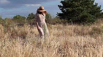 Redhead Babe Fucked Outdoors On Hot Summer Day