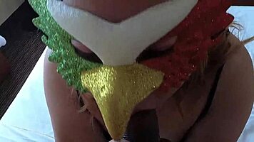 Blowjob Deepthroat and Balls Inside