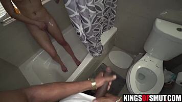 Black step daddy catches babysitter masturbating