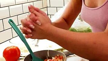 Teen Cook Babe Kylie Rocket Flirts with Your Sausage in Public