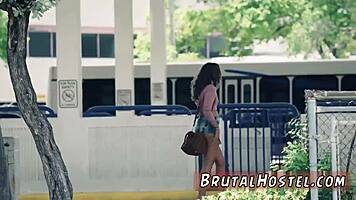 rough anal latex threesome slams hard with no waiting for taxis