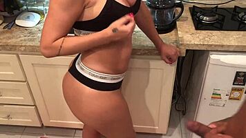 novinho enjoys a hot latina in the shower