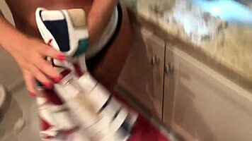 novinho enjoys a hot latina in the shower