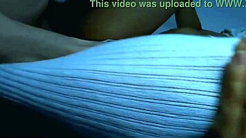 shy college teen feeling guilty staring at friend's mother-in-law's tits at dinner