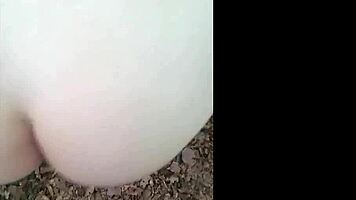 Teen slut takes public facial!